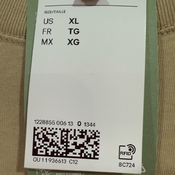 Divided H&M Women T Shirt Dress 100% Cotton Shoulder Pads Beige Dress Size XL - Picture 7 of 8